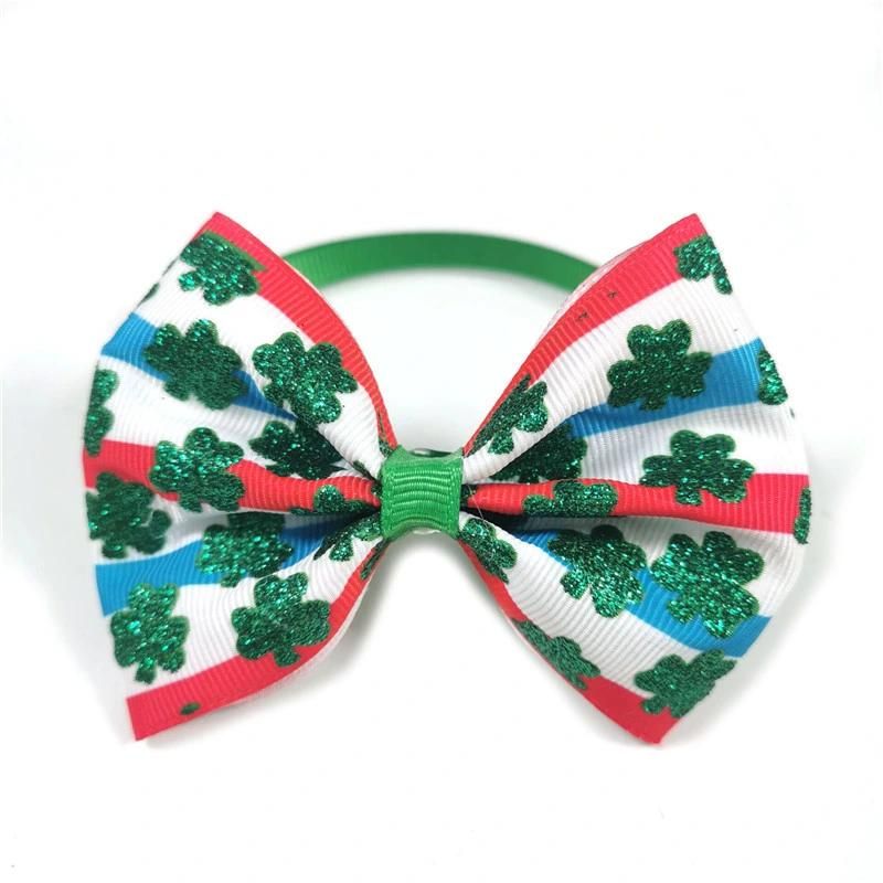 Cute Puppy Dog Small Bowknot Hair Bows with Rubber Bands Handmade Hair Accessories Bow Pet Grooming Products