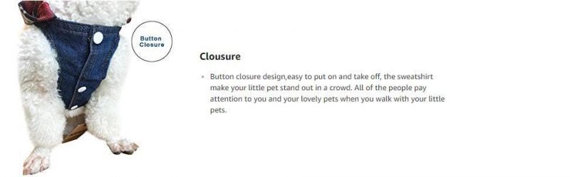 Dog Jeans Jacket Classic Hoodies Puppy Clothes