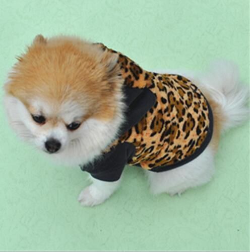 Leopard Color Fleece Dog Coat with Fast Delivery