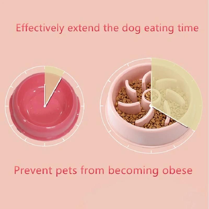 Anti Choking Bowl Stop Bloat Slow Eating Pet Food Bowl