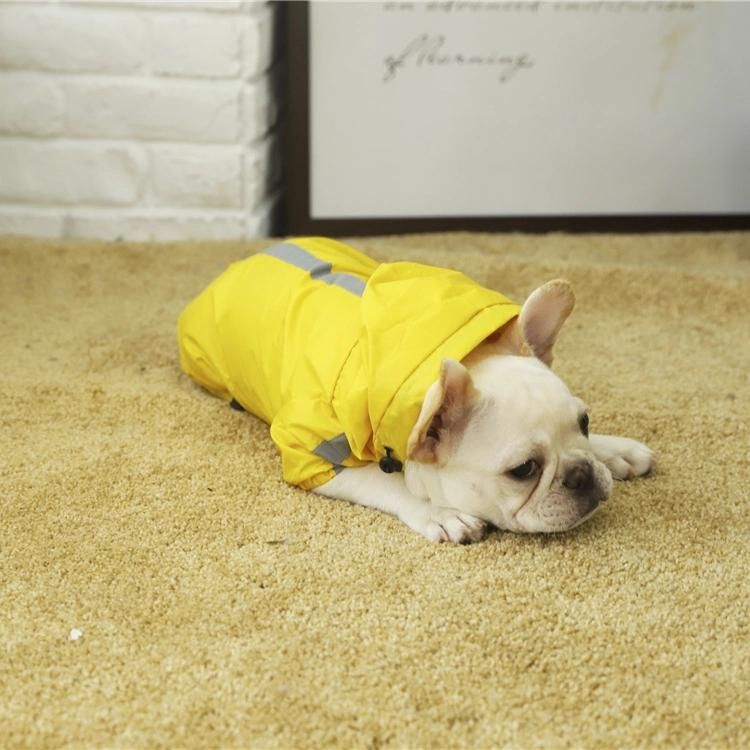 Full Cover Dog Clothes Summer Transparent Reflective Dog Raincoat Pet Clothing Dog