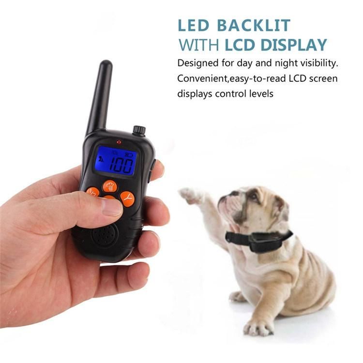 Wholesale High Quality High Efficiency Electric Rechargeable Remote Control Dog Training Collar with LCD Display/Dog Toy