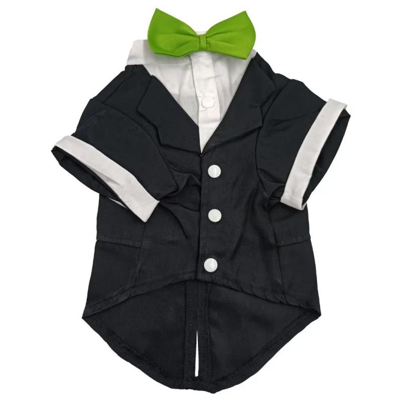 Dog Suit Bow Tie Costume Dog Shirt Wedding Parting Suit