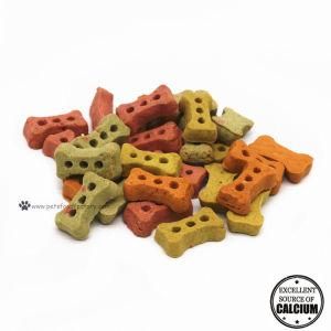 Delicious Four Color Bone Shape Biscuit Dry Dog Snack Cookie Pet Treats