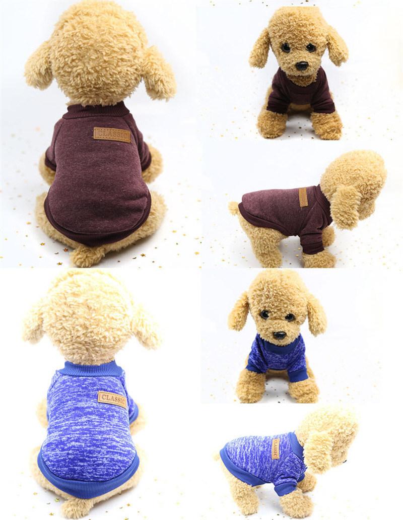 Pet Dog Clothes Soft Warm Clothes Pet Sweater Dogs Clothing Classic Pets Outfit