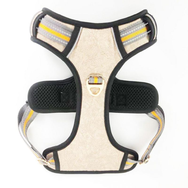 2022 New Design Leathaire Reflective Dog Safety Harness