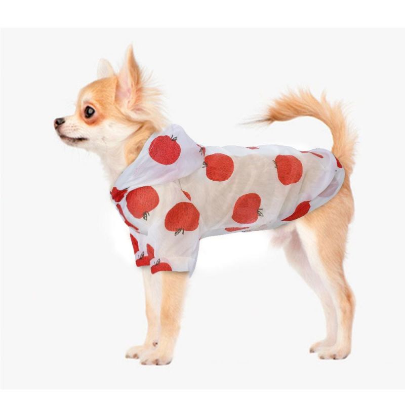 New Summer Hoodie Print Poncho Small and Medium Sized Sun Protection Waterproof Pets Dog Clothing