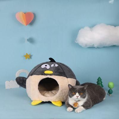 Warm Supplies Winter Semi-Enclosed Soft Eco Friendly Luxury Cat House Plush Dog Bed