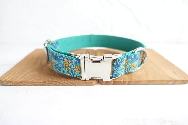 British Style Colorful Gingham Accessory The Scotland Plaid Fashion Dog Collars and Leash Metal Buckles