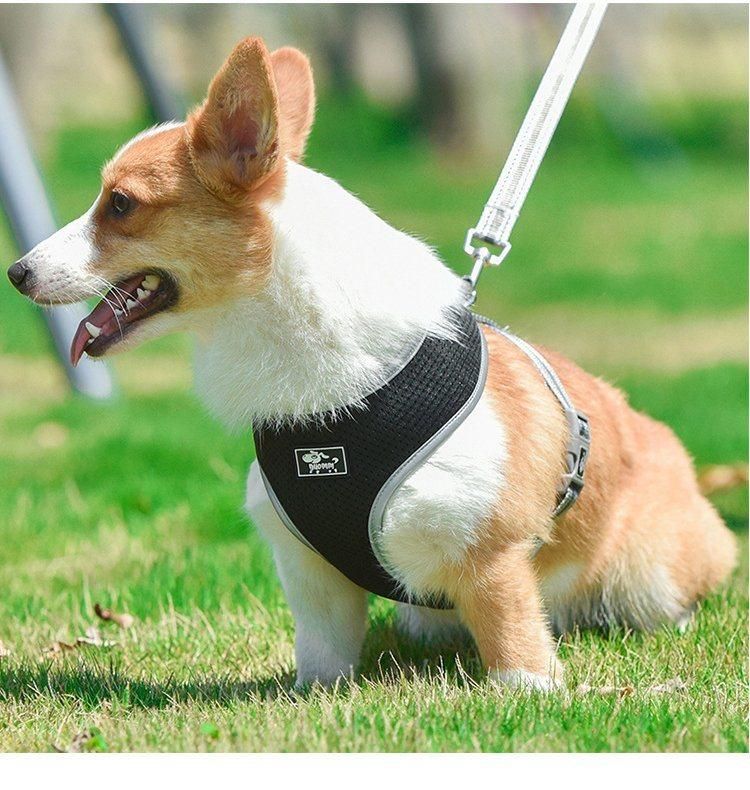 Dog Cat Harness Vest Reflective Walking Lead Leash for Puppy Dogs Polyester Mesh Harness for Small Medium Dog Pet Products