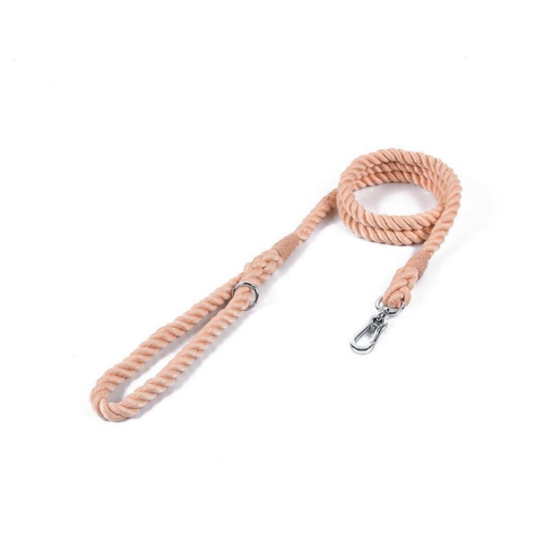 100% Handmade Cotton Braided Rope Lead with Matching Collar