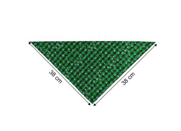 Christmas Dog Bandanas Buffalo Plaid Pet Triangle Scarf Dog Cat Bibs Kerchief Accessories