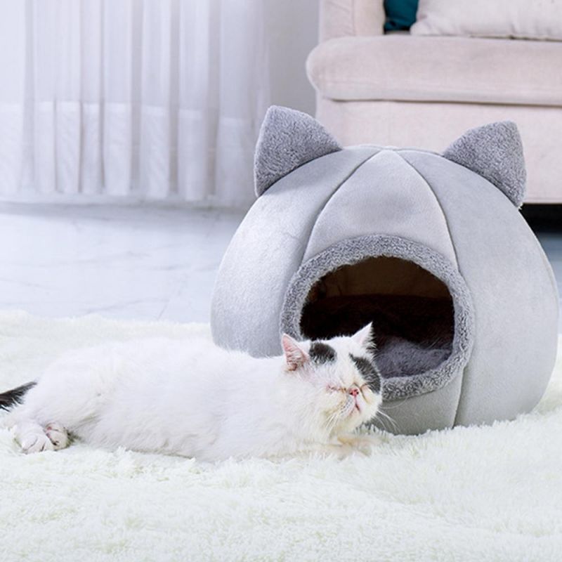 New Deep Sleep Comfort in Winter Pet Bed for Cat′s House Products Pets Tent Cozy Cave Beds Indoor