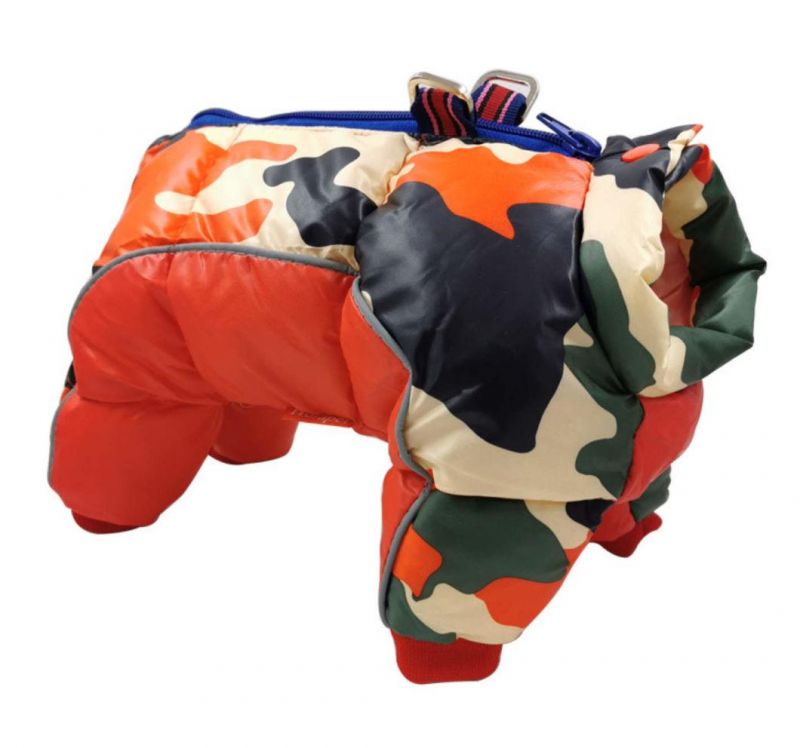 Pet Camouflage Winter Coat Fleece Large Dog Clothes Jacket Jumpsuit