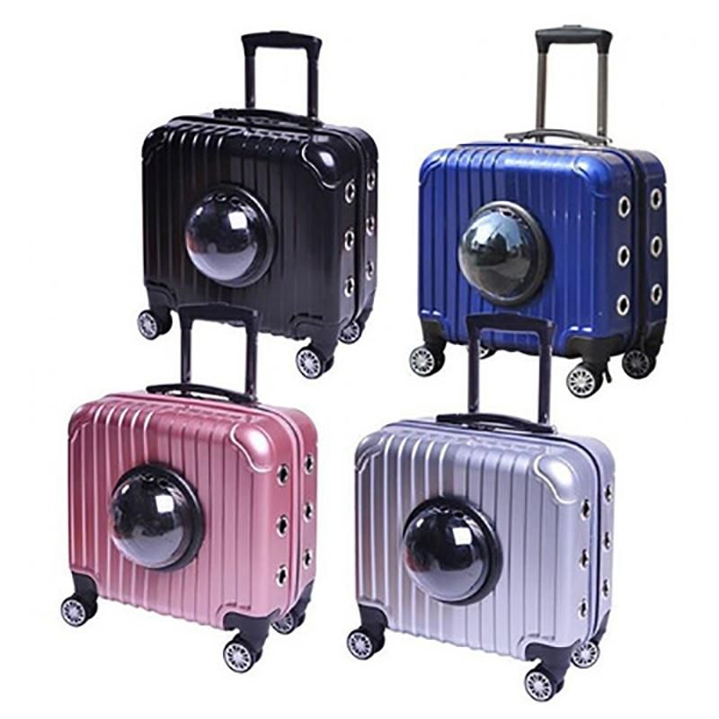 Fashion Breathable Pet Bag Travel Suitcase with Wheels and Trolley