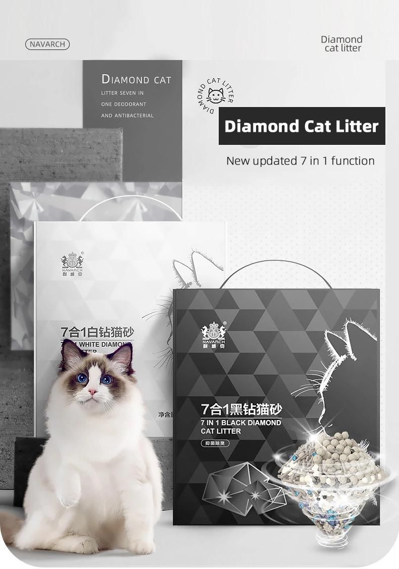 2022 Cat Friendly Flushable Natural Plant Clumping Cat Litter Wholesale White Diamond Cat Litter