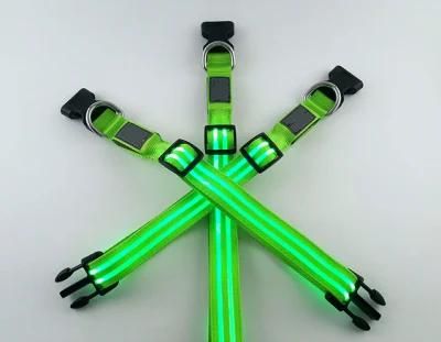 USB Rechargeable LED Collar - Super Bright, Flashing, Blinking, Small/Medium/Large - Night Safety &amp; Visibility - a Must Pet Dog Collar