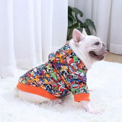Fashion Designer Pattern Dog Apparel Coat Pet Cloth Sweater Hoodie