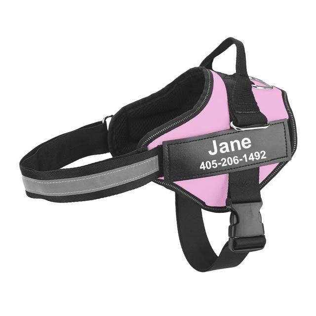 Personalized Dog Harness Reflective Adjustable Dog Harness Vest Pet Accessory