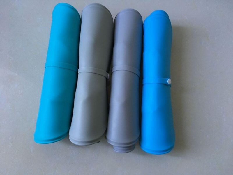 Pet Supply Products Accessoires Portable Double Roll Pet Bowl Foldable Silicone Dog Cat Bowl