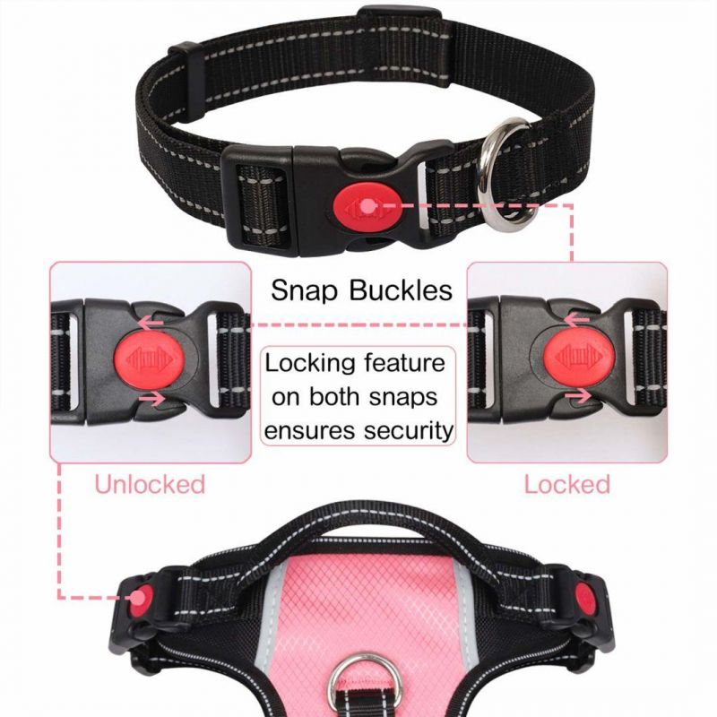 Front & Back Range Lockable Snap Buckles Safe Outdoor Pet Supply, Pet Harness