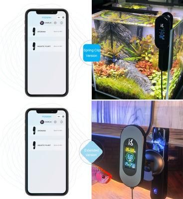 CE/RoHS Certified 5 in 1 Temp/pH/TDS/Air Temp/Humidity Tester WiFi Wireless pH Meter Fish Tank Thermometer