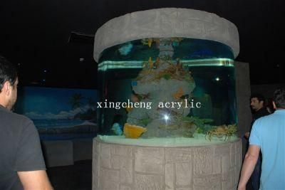 Transparent Cylindric Acrylic/Plexiglass Aquarium