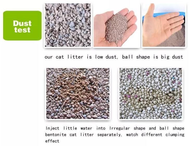 BSCI Factory Hot Cat Sand 5kg 10kg Strong Agglomeration and Deodorization Ball Shape Bentonite Cat Litter