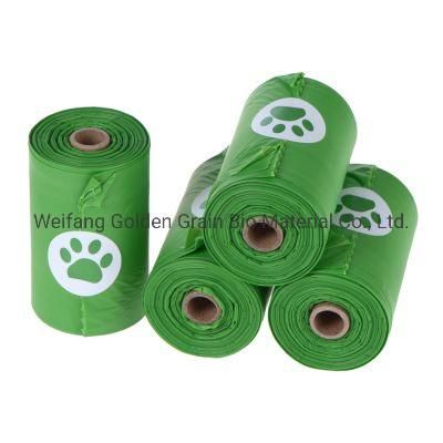 Eco-Friendly Biodegradable Pet Waste Bags Green Dog Poop Bag Make From Cornstarch with Custom Logo