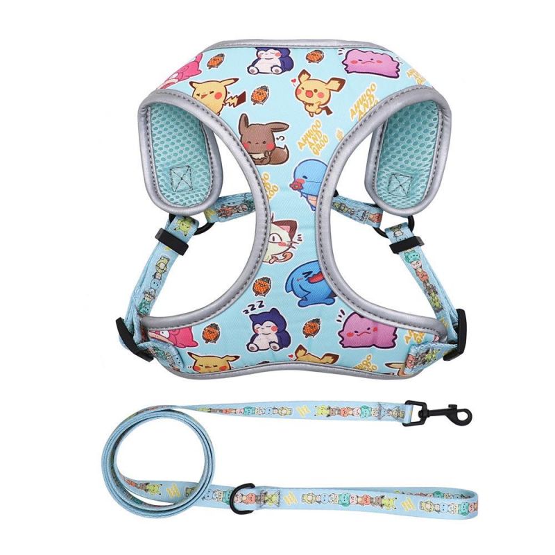 Luxury Reflective No Pull Soft Pet Harness Leash Set