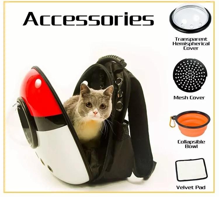 Portable Customized Plastic Travel Breathable Carrier Accessories Supply Backpack Pet Products