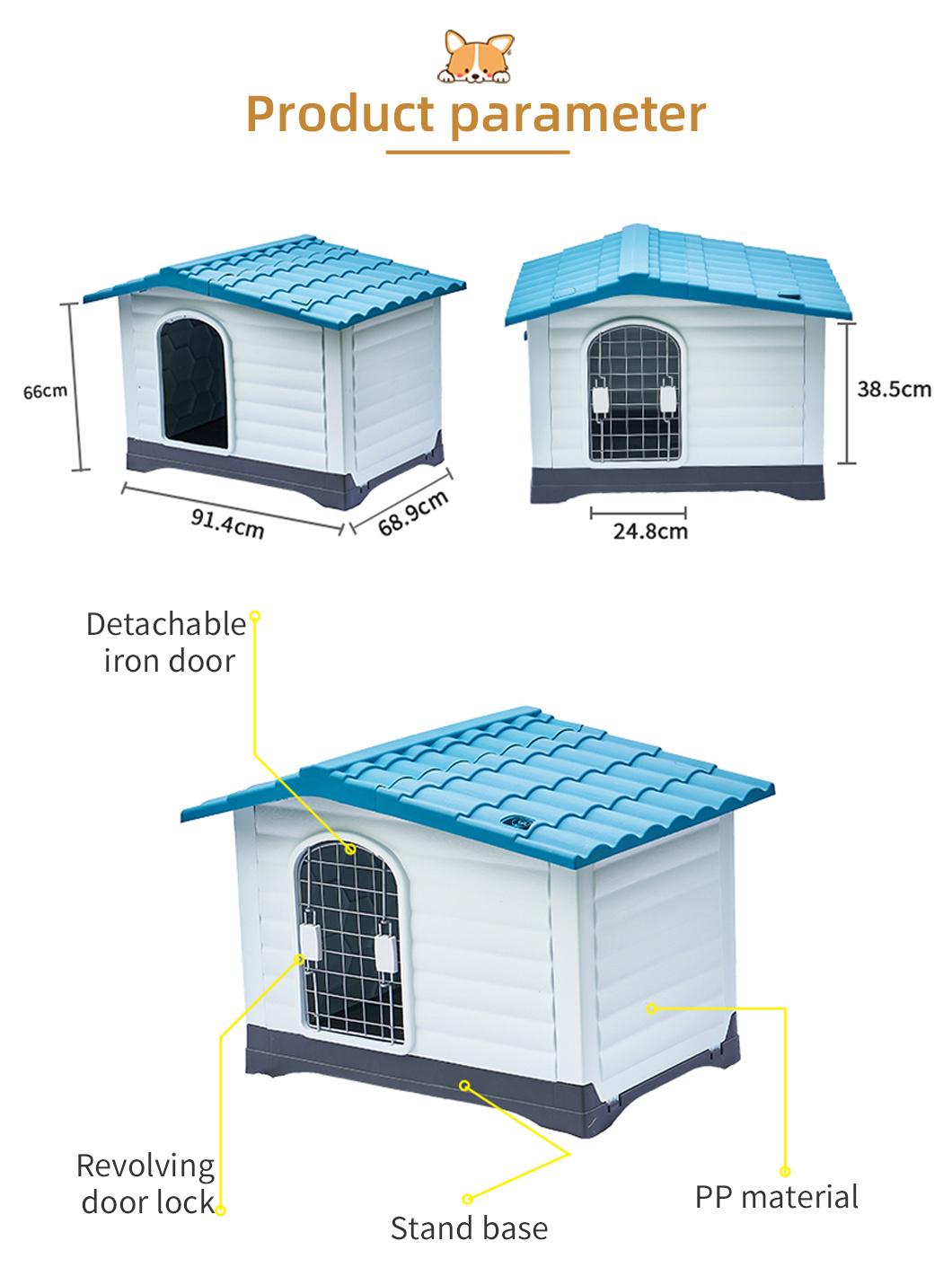 PP Material Hard Plastic Dog House Samoyed Use