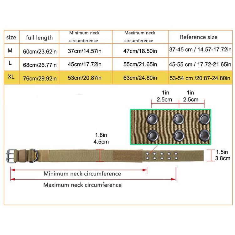 Features Adjustable Tactical Camouflage Dog Collar