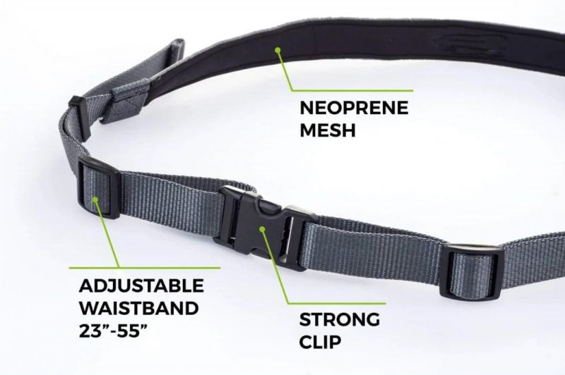 Hands Free Dog Leash for Running, Comfortable Waist Belt & Adjustable Length!