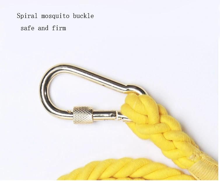 Hand-Woven Rainbow Gradient Color Double-Headed Dog Leash Multifunctional Dog Leash