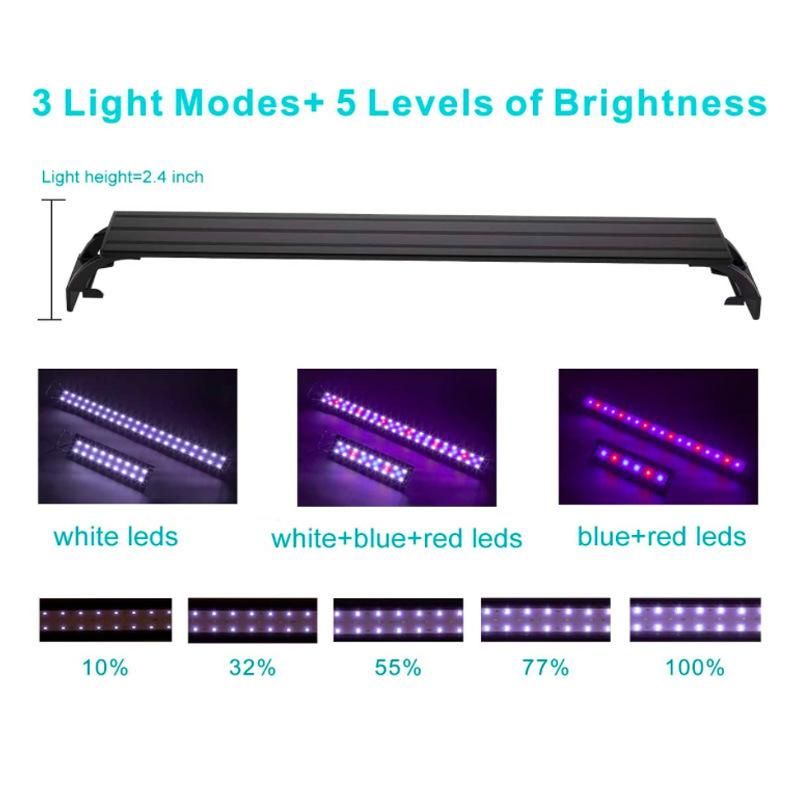 Movable Bracket LED Light Fixture with Brightness Adjustable 60cm