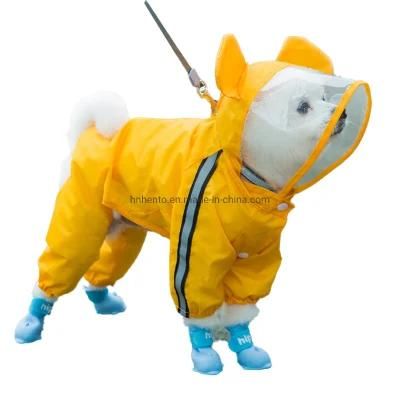 Wholesale Outdoor Dog Raincoat Waterproof Pet Dog Raincoat with Reflective Design