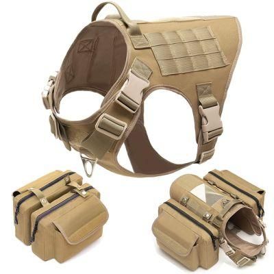 Wholesale Tactical Dog Harness, Working Dog Vest, Dog Pack Attachment Rucksack Saddle Bag for Medium &amp; Large Dog
