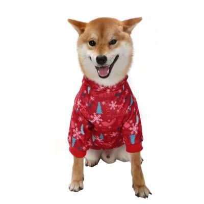 Christmas Tree Hoodie Dog Clothes Back Pocket Pet Coat
