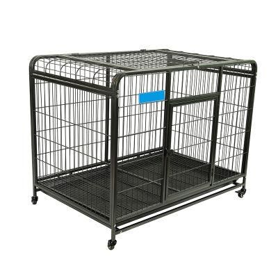 Large Size Iron Metal Pet Cage for Dog with Wheels