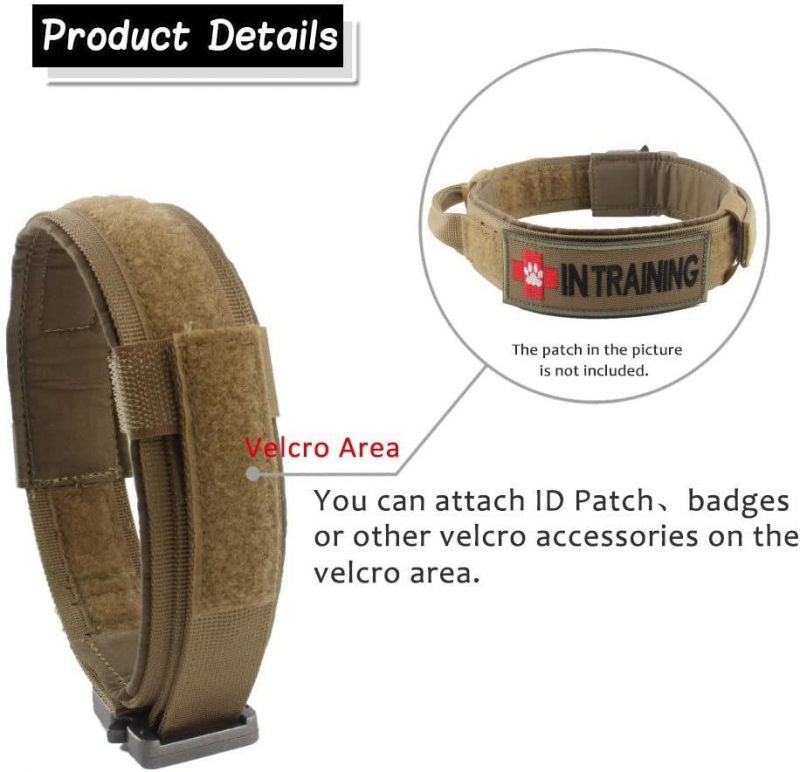 Adjustable Military Nylon Heavy Duty Metal Buckle with Control Handle Tactical Dog Collar