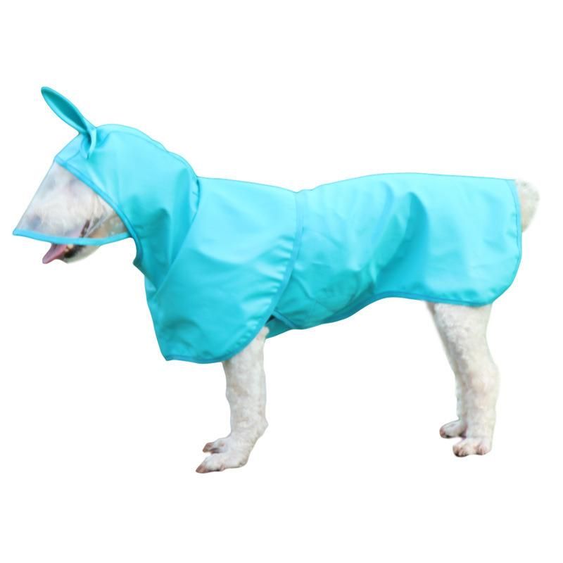 Dog Raincoat Gear Hooded Slicker Waterproof Packable Rain Coat Poncho for Dogs Pet