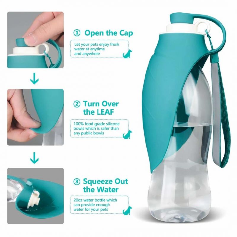 Portable Pet Water Dispenser Feeder Leak Proof with Drinking Cup