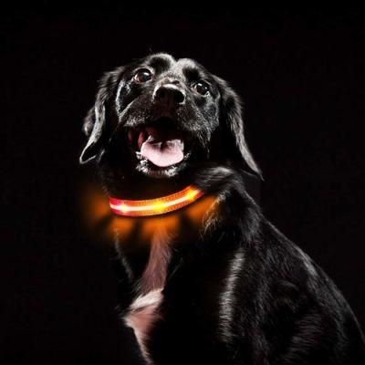 New Arrival LED Light-up Dog Collar Reflective Adjustable Dog Collars LED Pet Collar