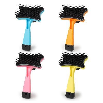 Cat Grooming Brush, Self Cleaning Slicker Brushes for Dogs Cats Pet Grooming Brush Tool Gently Removes Loose Undercoat