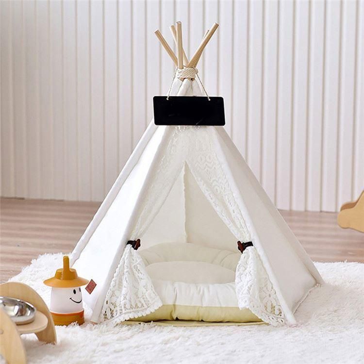 Plastic Portable Fabric Indoor Pet Bed Dog Tent
