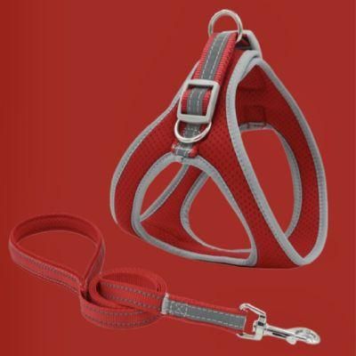 No Choke Mesh Dog Harness with Safe Night Walking Reflective Tape