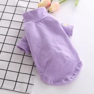 Hot Autumn/Winter Purple Base Shirt Warm Cotton Coat Pet Product Dog Puppy Clothes