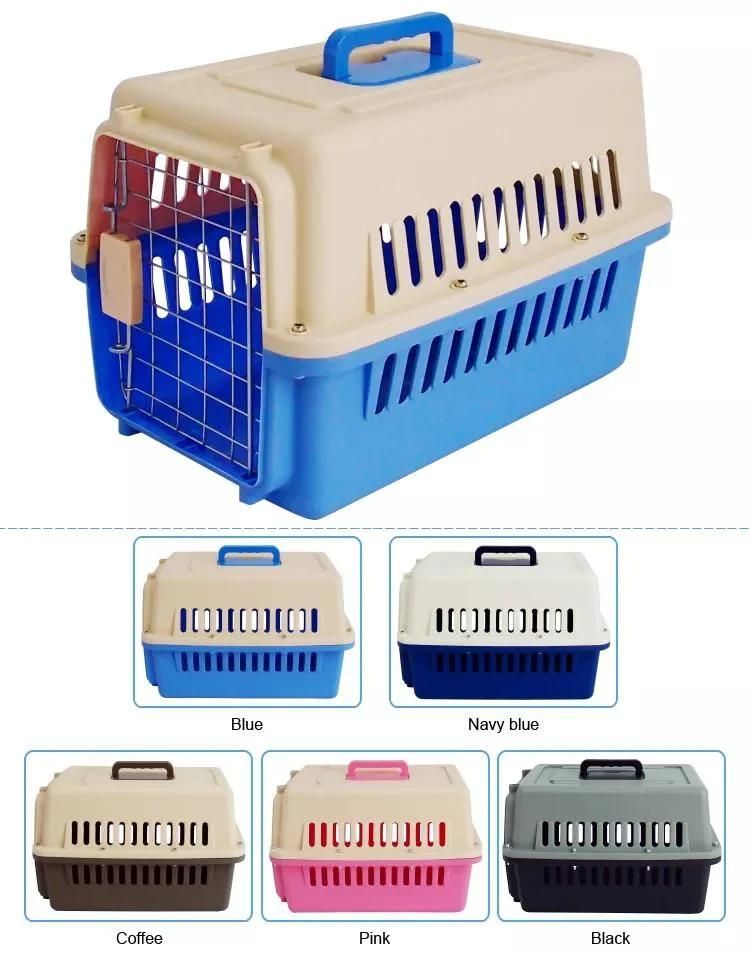 in Stock 81*58*60.6 Cm Multiple Sizes Plastic Outdoor Flight Transport Box Air Travel Carrier Cage Regulated Airline Approved Fashion Pet Houses