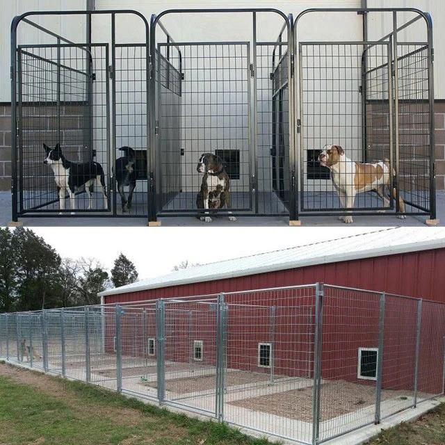 Warehouse Storage Galvanized Metal Welded Dog Kennel Run.